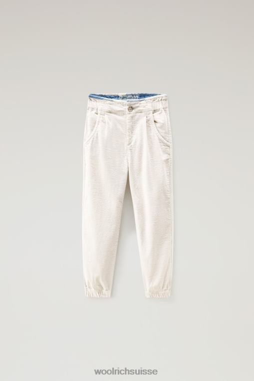 pantalon en velours côtelé g crème lactée vêtements filles Woolrich 2FX2J922