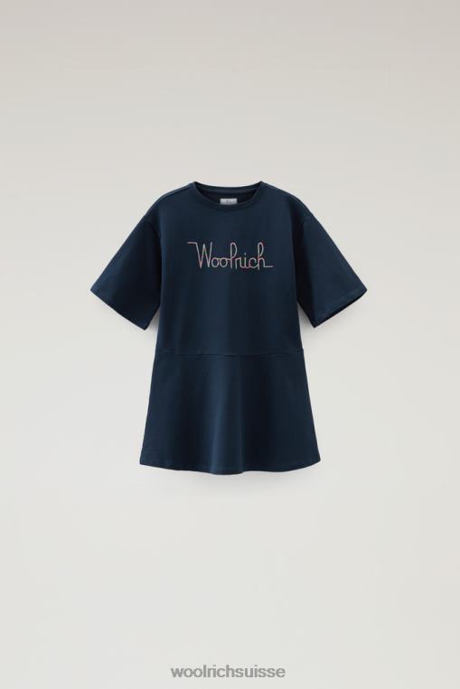 robe d'été en coton polaire g bleu melton vêtements filles Woolrich 2FX2J903