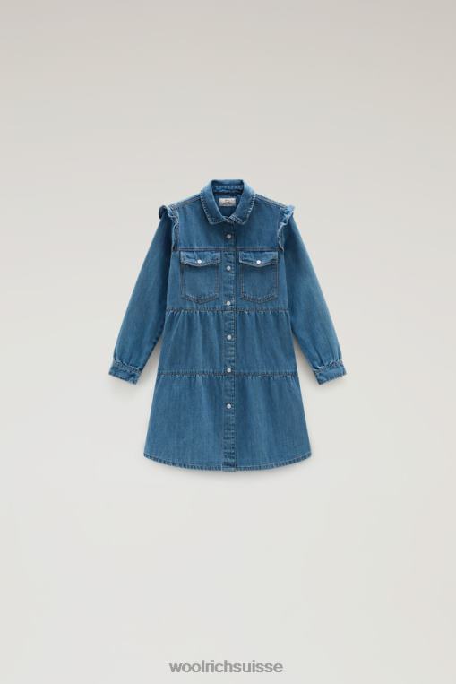 robe en jean g à volants jean délavé vêtements filles Woolrich 2FX2J872