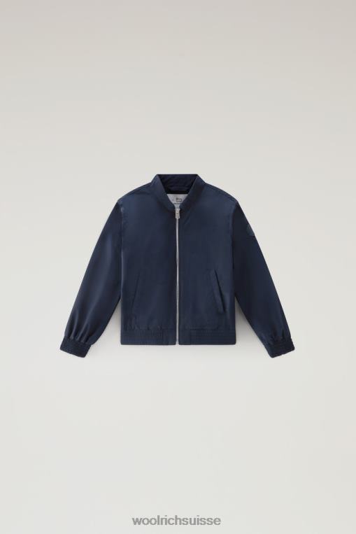 g bombardier urbain en touche urbaine bleu melton vêtements filles Woolrich 2FX2J865