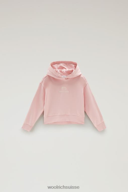 g essential - sweat à capuche en pur coton rose bonbon vêtements filles Woolrich 2FX2J900
