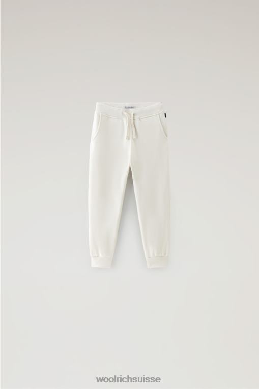 b pantalon de survêtement en polaire crème lactée vêtements garçons Woolrich 2FX2J885