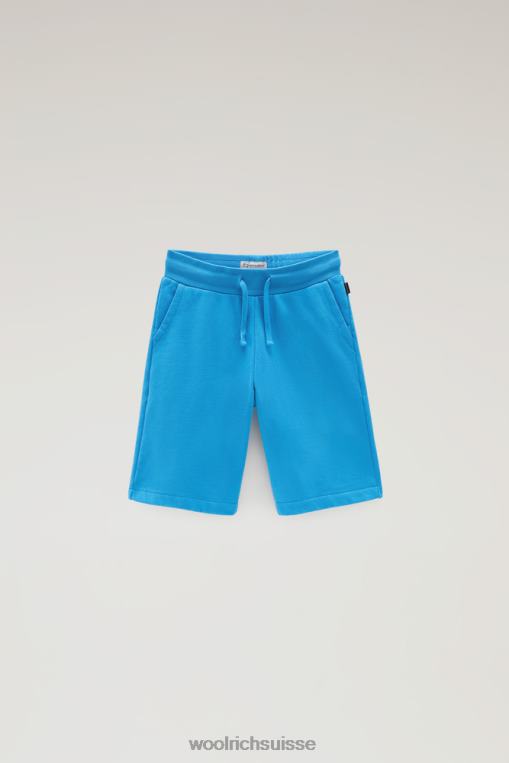 short b en pur coton campanule bleue vêtements garçons Woolrich 2FX2J870