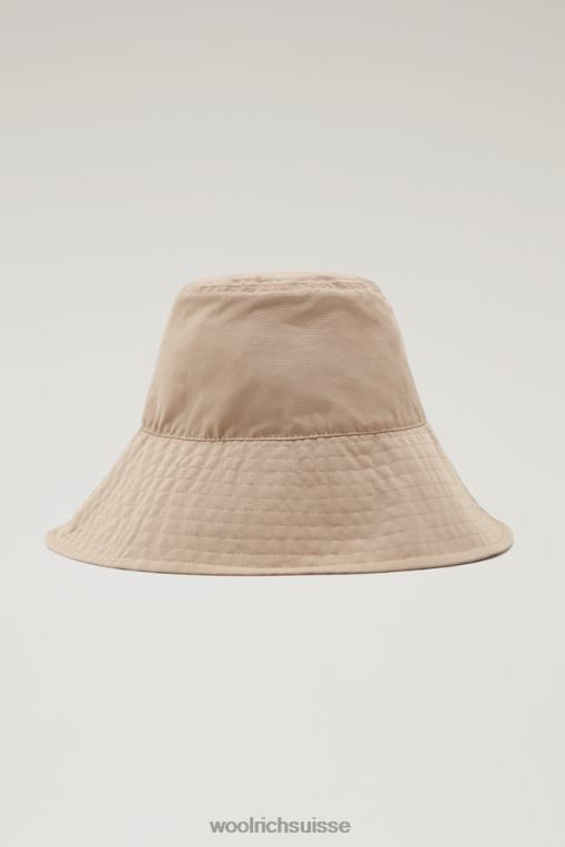 chapeau de pluie en ramar écologique doux avec cordon de serrage plume beige accessoires femmes Woolrich 2FX2J151