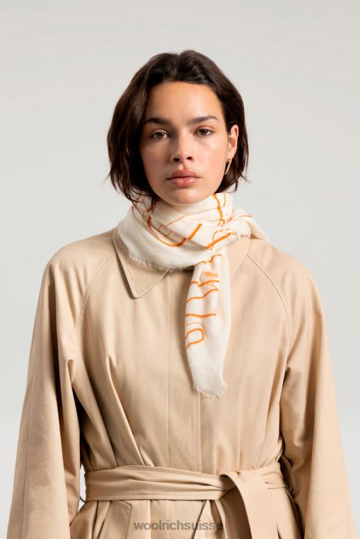 écharpe carrée en laine mélangée modal-danielle cathari sel de mer accessoires femmes Woolrich 2FX2J148