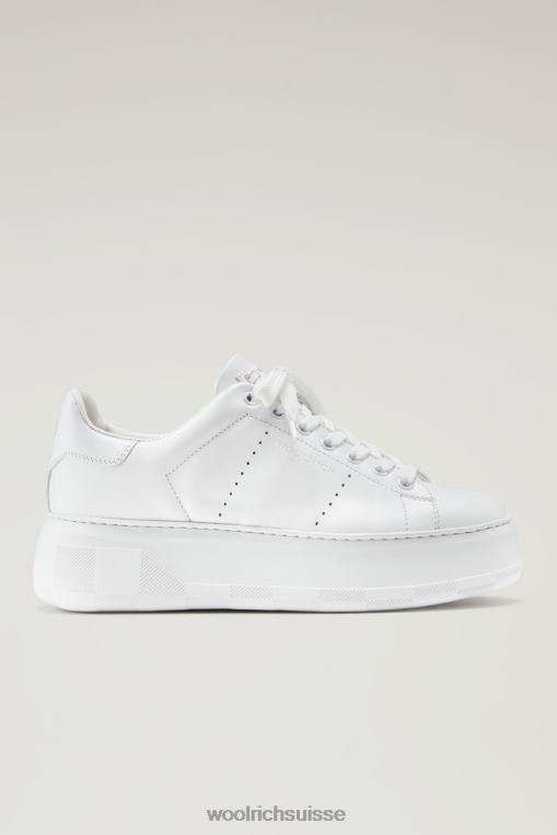 baskets chunky en cuir souple blanc Blanc chaussure femmes Woolrich 2FX2J12