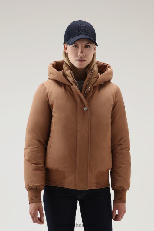 bombardier weoka en tissu ottoman doux chameau foncé vêtements femmes Woolrich 2FX2J284