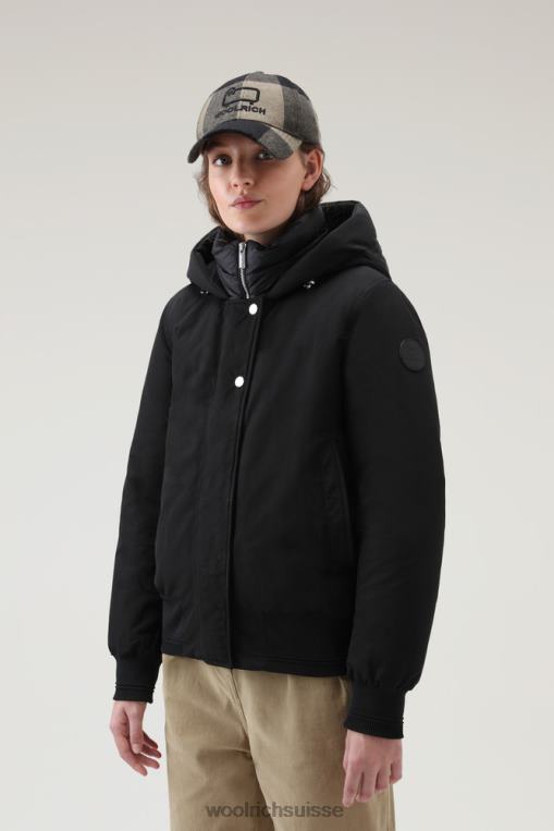bombardier weoka en tissu ottoman doux noir vêtements femmes Woolrich 2FX2J209