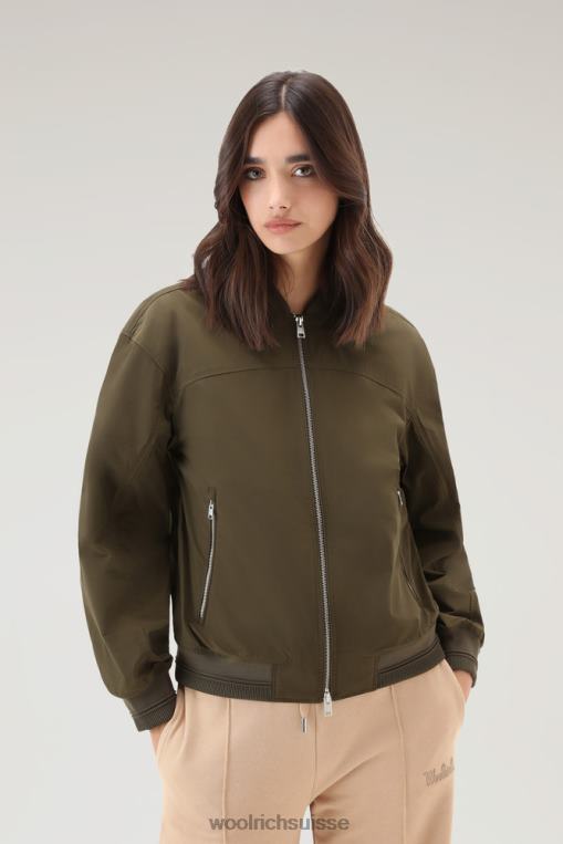 bomber d'été en touche urbaine vert foncé vêtements femmes Woolrich 2FX2J59