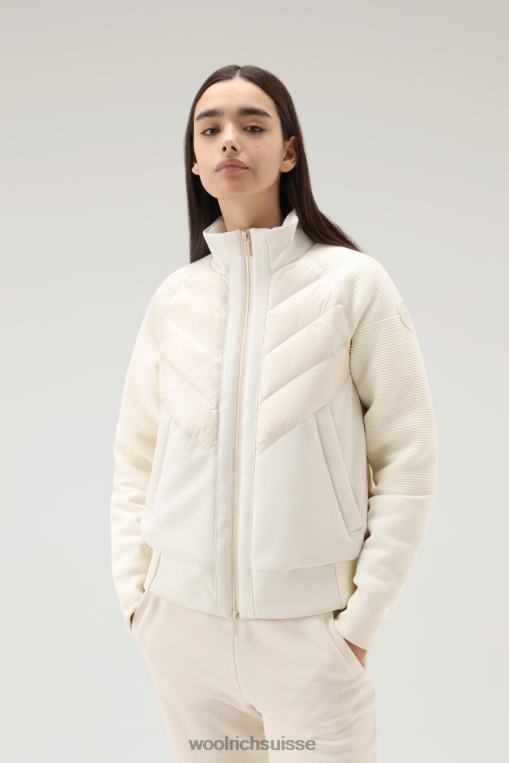 bomber suffolk stretch en microfibre et softshell crème lactée vêtements femmes Woolrich 2FX2J223