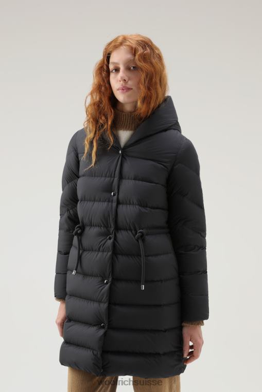 doudoune longue en microfibre ellis noir vêtements femmes Woolrich 2FX2J304
