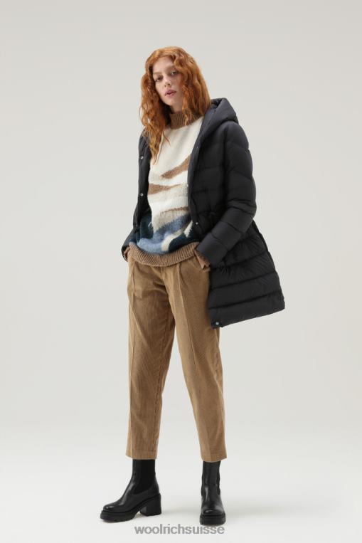 doudoune longue en microfibre ellis noir vêtements femmes Woolrich 2FX2J304