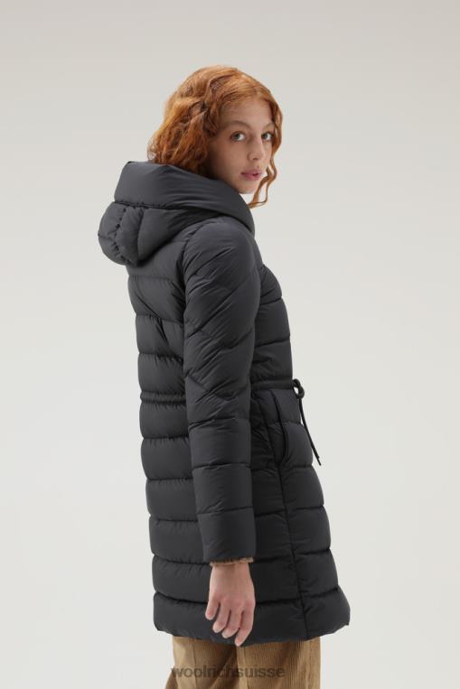 doudoune longue en microfibre ellis noir vêtements femmes Woolrich 2FX2J304