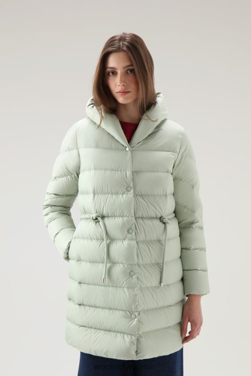 doudoune longue en microfibre ellis sauge du désert vêtements femmes Woolrich 2FX2J303