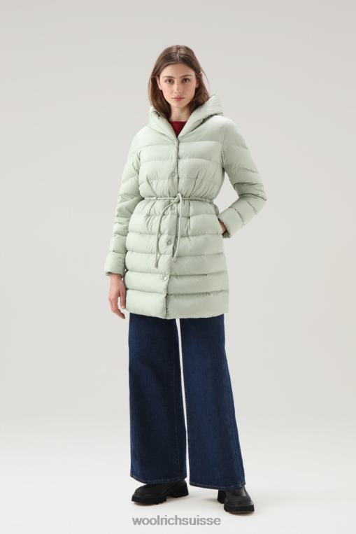 doudoune longue en microfibre ellis sauge du désert vêtements femmes Woolrich 2FX2J303