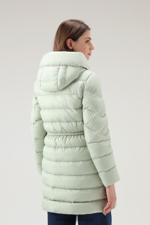 doudoune longue en microfibre ellis sauge du désert vêtements femmes Woolrich 2FX2J303