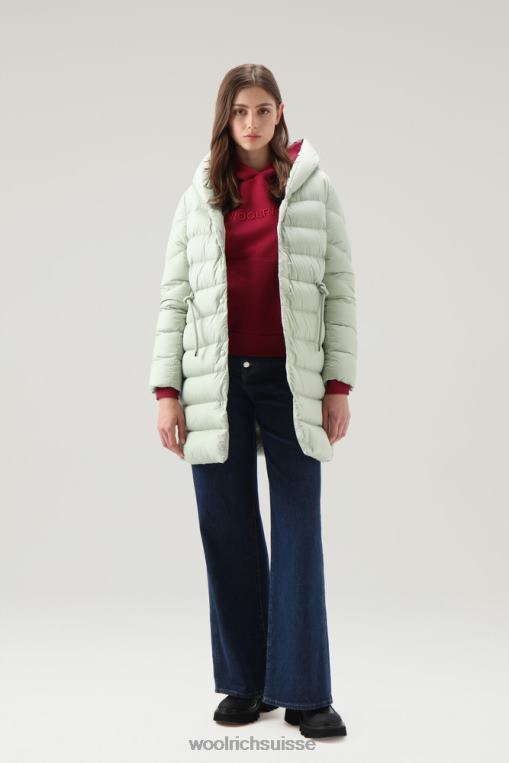 doudoune longue en microfibre ellis sauge du désert vêtements femmes Woolrich 2FX2J303
