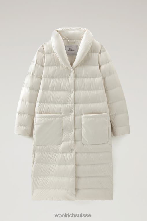 manteau matelassé en microfibre ellis crème lactée vêtements femmes Woolrich 2FX2J300