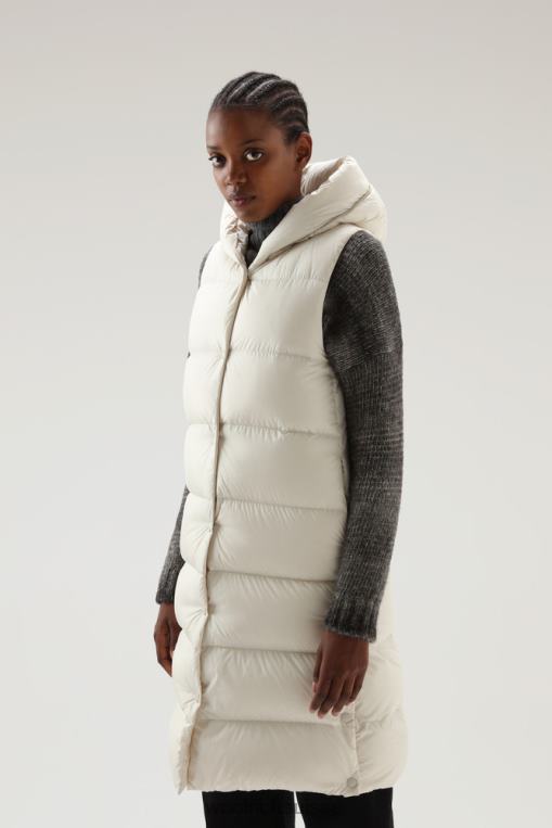 gilet long en microfibre ellis crème lactée vêtements femmes Woolrich 2FX2J317