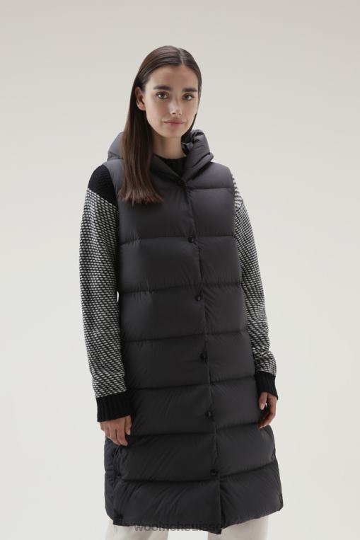 gilet long en microfibre ellis noir vêtements femmes Woolrich 2FX2J321