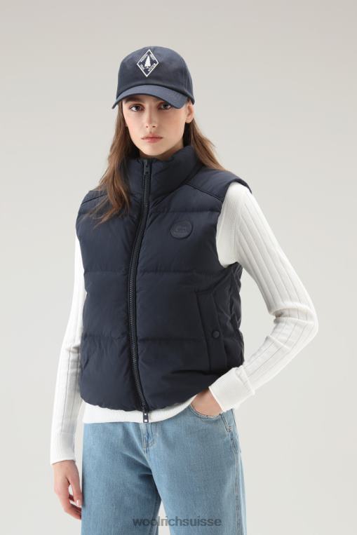 gilet matelassé en nylon éco taslan bleu melton vêtements femmes Woolrich 2FX2J175