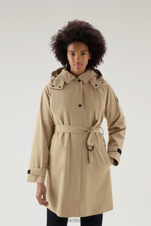 fayette trench léger avec capuche amovible plume beige vêtements femmes Woolrich 2FX2J116