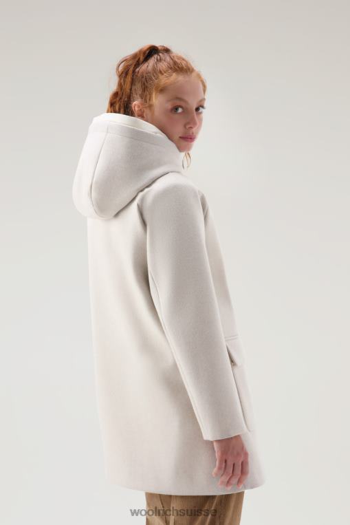 manteau 2 en 1 sideline en laine manteco crème lactée vêtements femmes Woolrich 2FX2J301