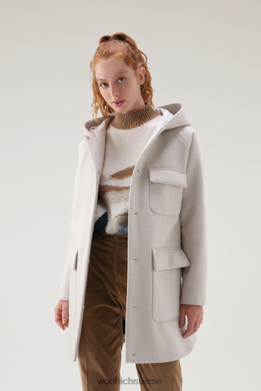 manteau 2 en 1 sideline en laine manteco crème lactée vêtements femmes Woolrich 2FX2J301