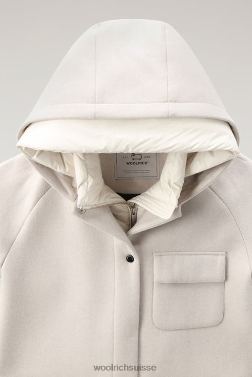 manteau 2 en 1 sideline en laine manteco crème lactée vêtements femmes Woolrich 2FX2J301