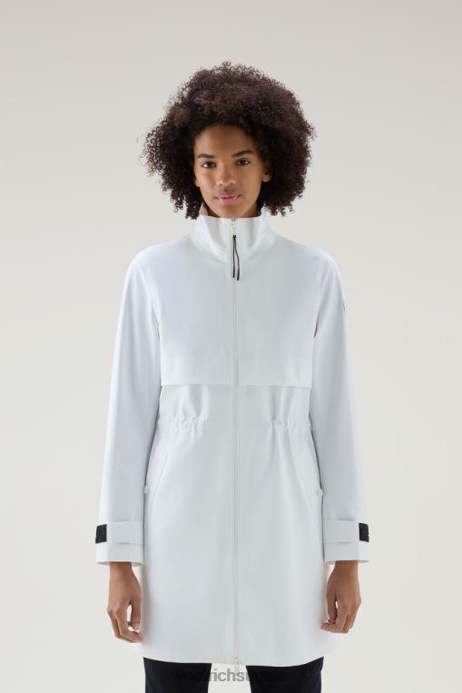 manteau pequea en nylon stretch blanc brillant vêtements femmes Woolrich 2FX2J94