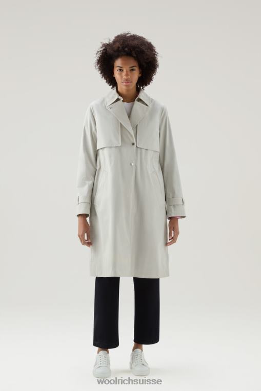 trench havice en pur coton roche lunaire vêtements femmes Woolrich 2FX2J60