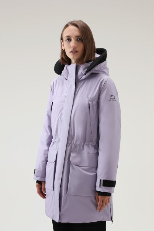 Parka imperméable Harveys en Pertex Revolve aube lilas vêtements femmes Woolrich 2FX2J259