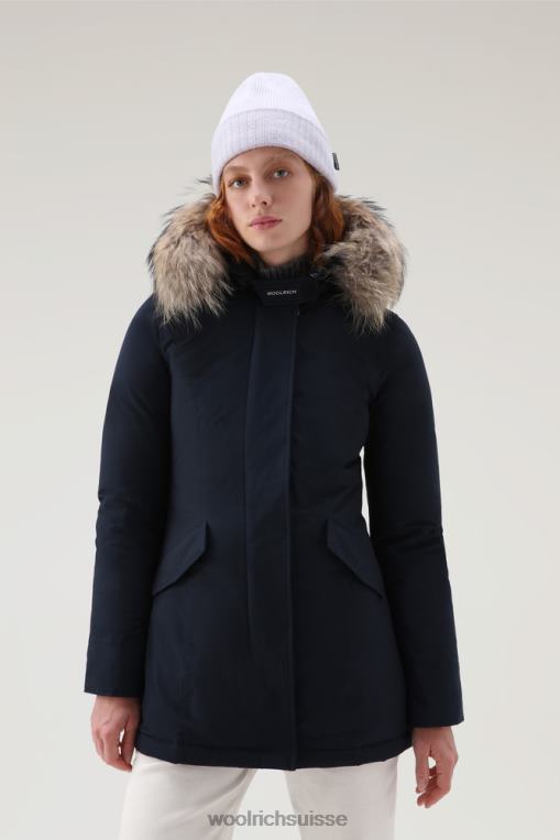parka arctique au toucher urbain avec fourrure amovible bleu melton vêtements femmes Woolrich 2FX2J279