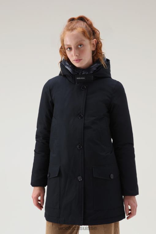 parka arctique en tissu ramar avec quatre poches bleu marine foncé vêtements femmes Woolrich 2FX2J364
