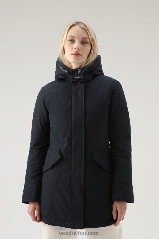 parka arctique en tissu ramar bleu marine foncé vêtements femmes Woolrich 2FX2J367