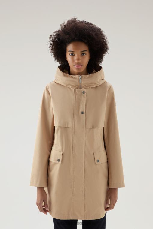 parka d'été havice en pur coton plume beige vêtements femmes Woolrich 2FX2J36