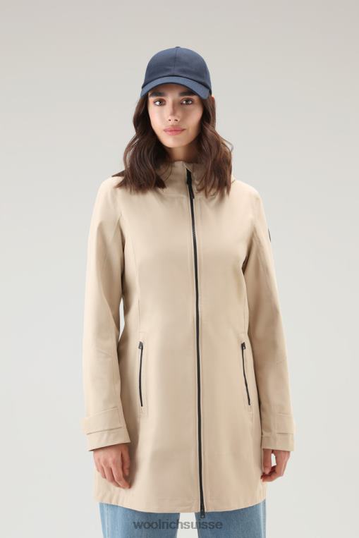 parka d'été imperméable Leavitt plume beige vêtements femmes Woolrich 2FX2J121