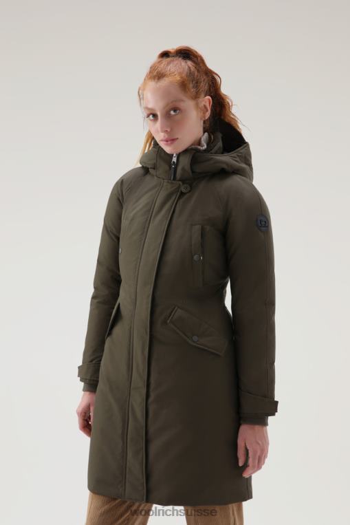 parka longue keating en tissu ramar vert foncé vêtements femmes Woolrich 2FX2J286