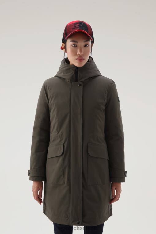 parka militaire longue 3 en 1 vert foncé vêtements femmes Woolrich 2FX2J297