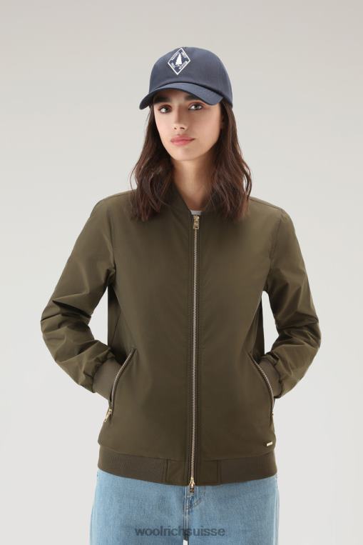 charlotte bomber en touche urbaine vert foncé vêtements femmes Woolrich 2FX2J4