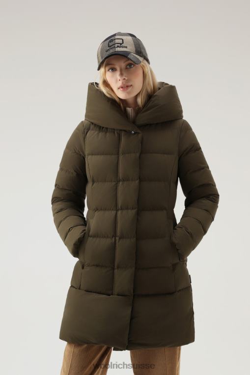 parka bouffante Prescott en touche urbaine vert foncé vêtements femmes Woolrich 2FX2J216