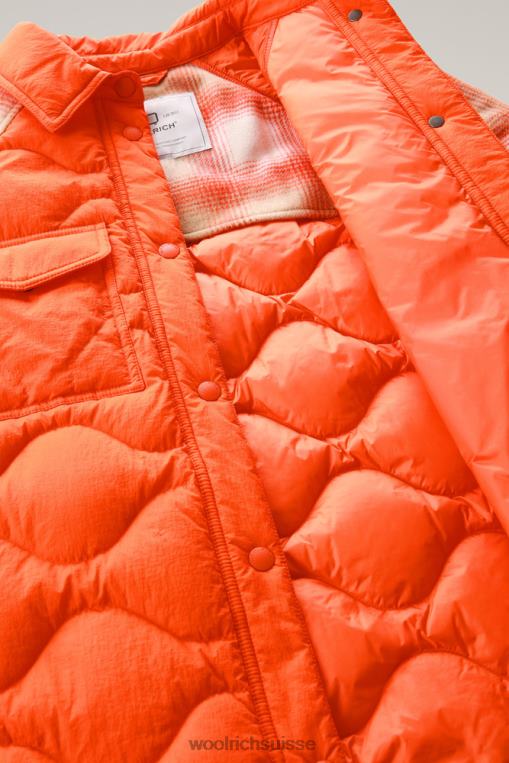 surchemise alba en nylon froissé avec manches en laine flamme vêtements femmes Woolrich 2FX2J299