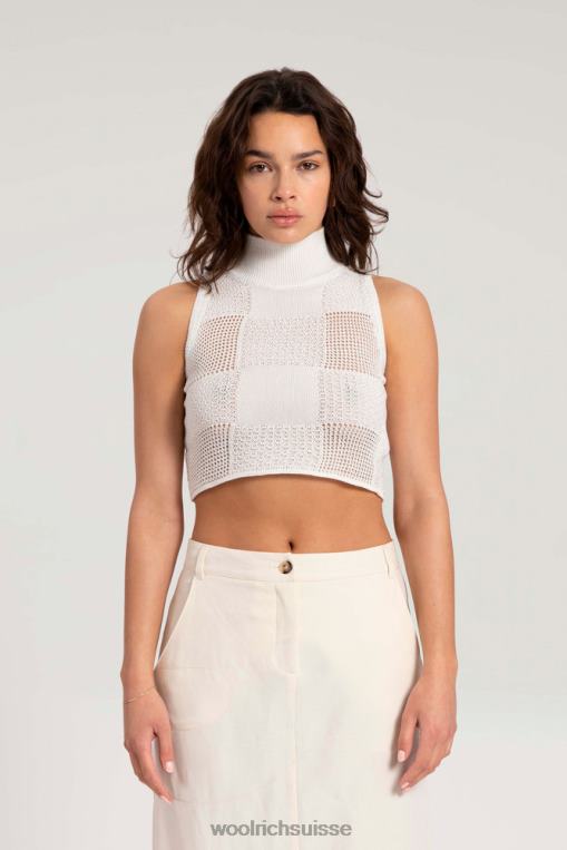 haut court sans manches en pur coton-danielle cathari sel de mer vêtements femmes Woolrich 2FX2J157