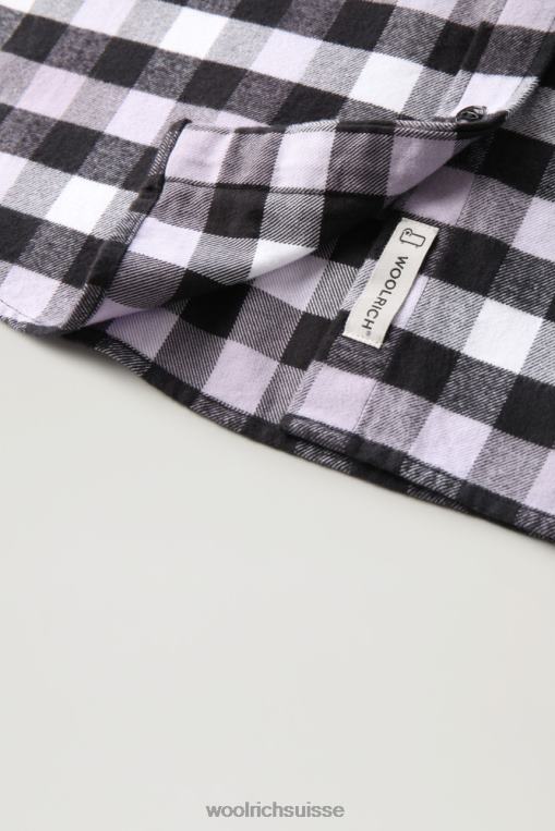 chemise traditionnelle en flanelle à carreaux buffle lilas noir vêtements femmes Woolrich 2FX2J305