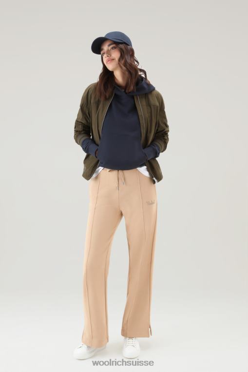 sweat à capuche en pur coton avec logo brodé bleu melton vêtements femmes Woolrich 2FX2J329
