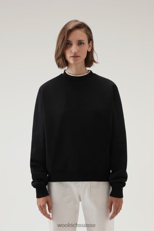 sweat-shirt en polaire à logo brodé noir vêtements femmes Woolrich 2FX2J257