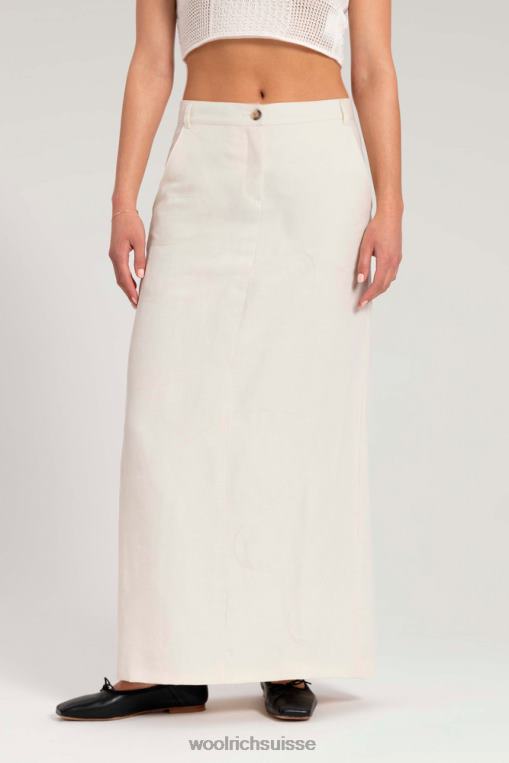jupe longue brodée en lin mélangé-danielle cathari sel de mer vêtements femmes Woolrich 2FX2J189
