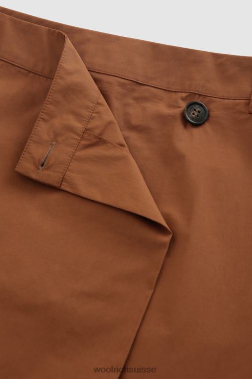 jupe portefeuille en popeline pur coton brun rouille vêtements femmes Woolrich 2FX2J333