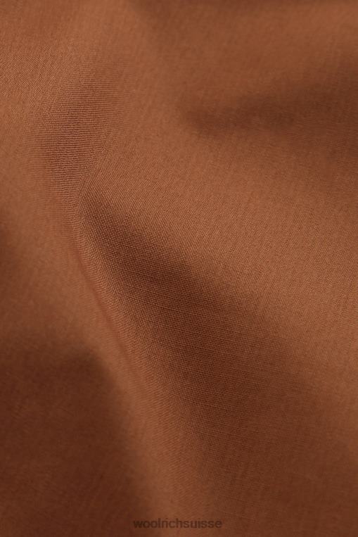 jupe portefeuille en popeline pur coton brun rouille vêtements femmes Woolrich 2FX2J333