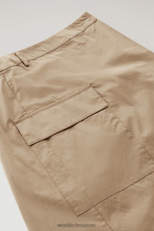 jupe portefeuille en popeline pur coton plume beige vêtements femmes Woolrich 2FX2J326